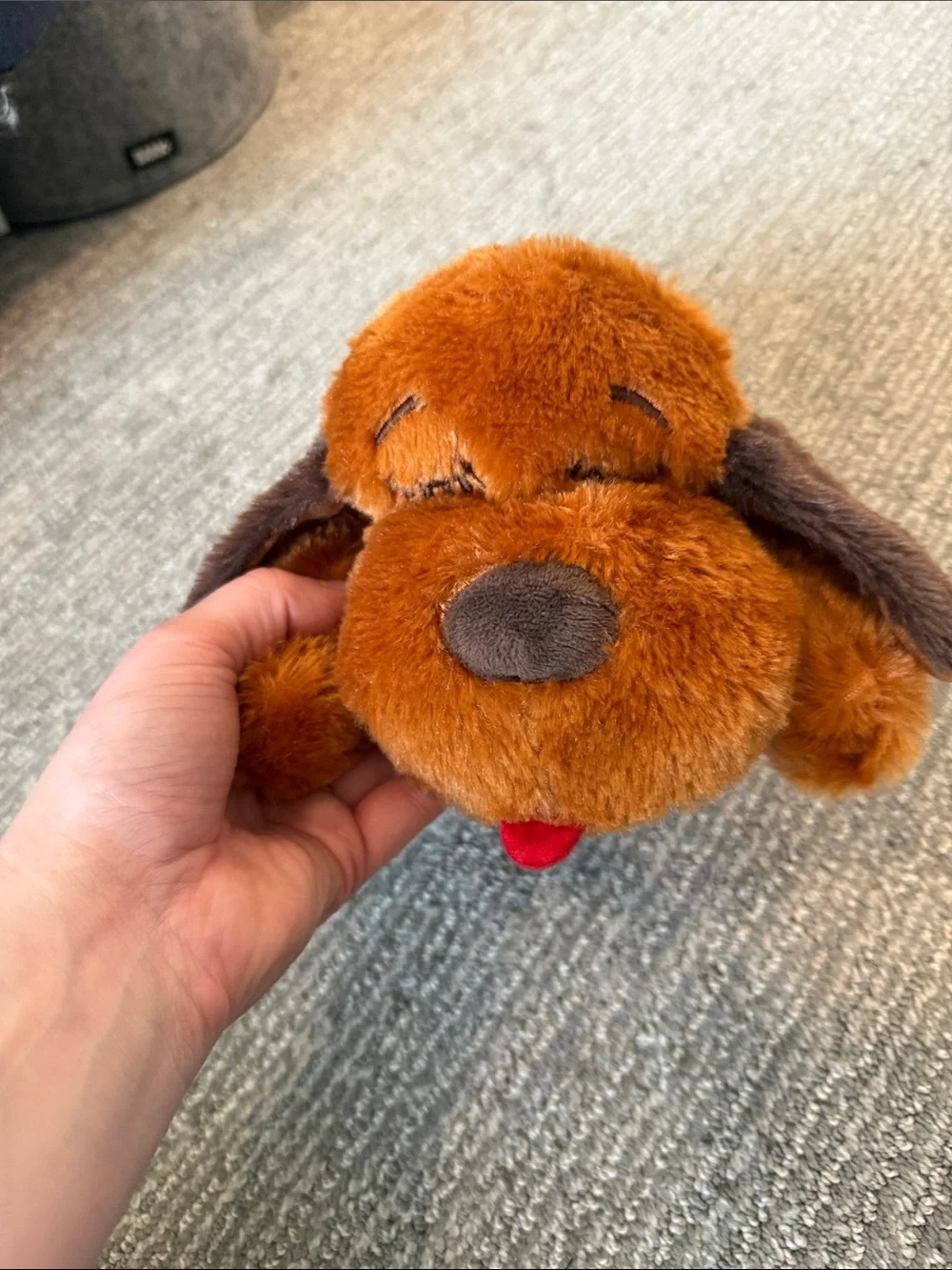 Snuggle Puppy Plush Stuffed Dog Brown Floppy Ears Comfort Toy Sleep Aid